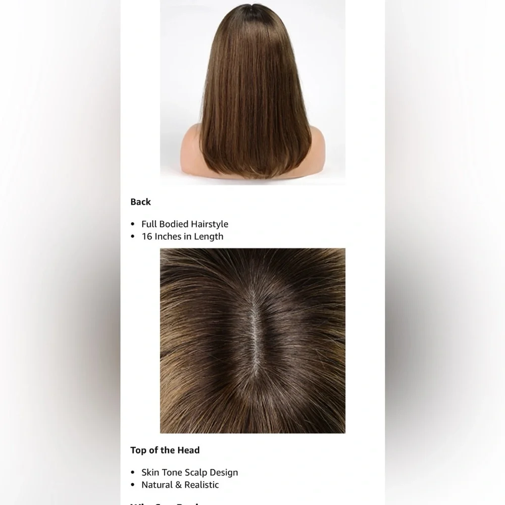 Blooming Hair Ombre Brown 100% Human Hair Wigs